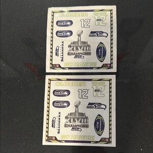 Seattle Seahawks Waterless Tattoo Set - Blue and White